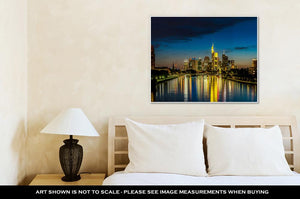 Gallery Wrapped Canvas, Frankfurt Am Main During Sunset