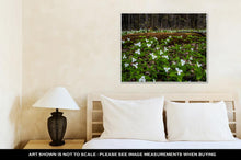 Load image into Gallery viewer, Gallery Wrapped Canvas, Moss Covered Log &amp; Wild White Trillium