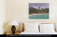Load image into Gallery viewer, Gallery Wrapped Canvas, Coconut Palm Tree On The Sandy Beach In Kapaa Hawaii Kauai