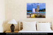 Load image into Gallery viewer, Gallery Wrapped Canvas, Jacksonville Florida City Lights At Night With Fountain
