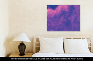 Gallery Wrapped Canvas, Lowkey Purple Pink Modern Abstract Fractal Art Dark Illustration With A Chaotic