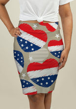 Load image into Gallery viewer, Pencil Skirt with American Independence Day Pattern