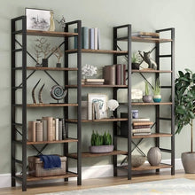 Load image into Gallery viewer, SMF Triple Wide 5-Shelf Vintage Bookcase