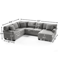 Load image into Gallery viewer, Classic Chesterfield 3pc Sectional Sofa